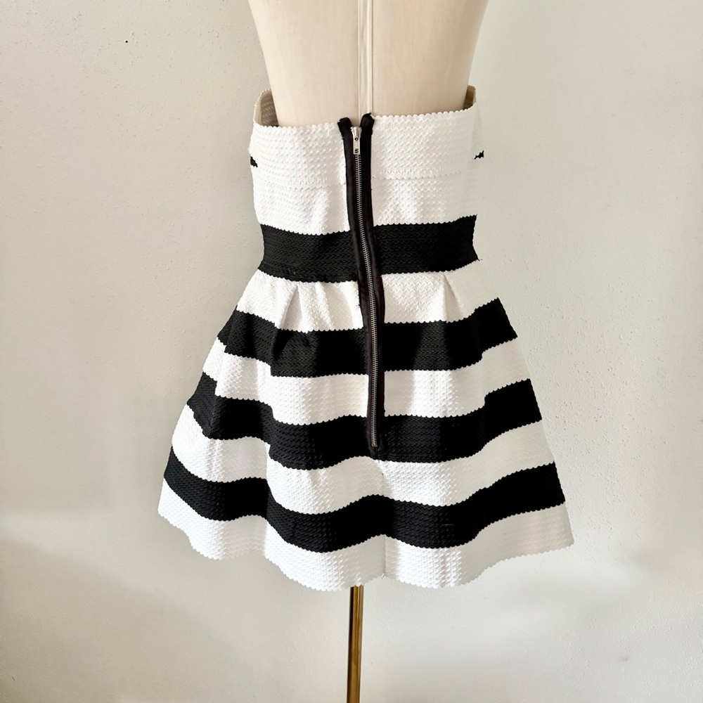CHARLOTTE RUSSE Strapless Sweetheart Black/White A-Line Mini Dress Women's Large - Picture 6 of 7